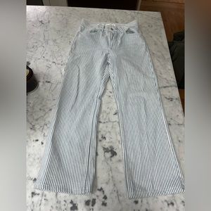 NEVER BEEN WORN Mango Striped Straight Leg Jeans - Size 4